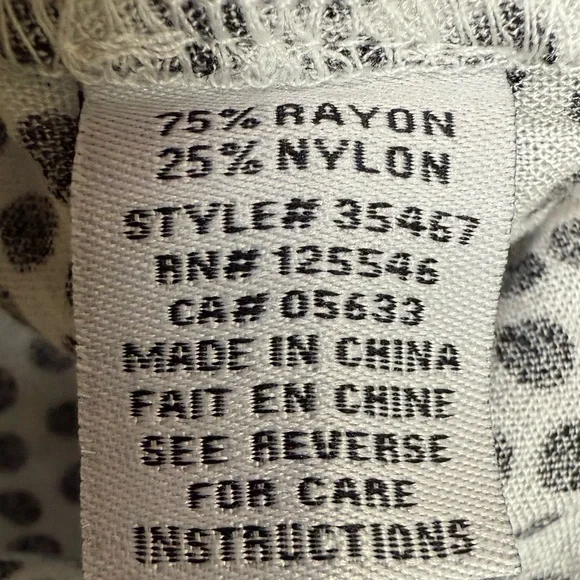 Habitat Black and White Polka Dot Wide Leg Cropped Pants Pull On EUC - Picture 8 of 9